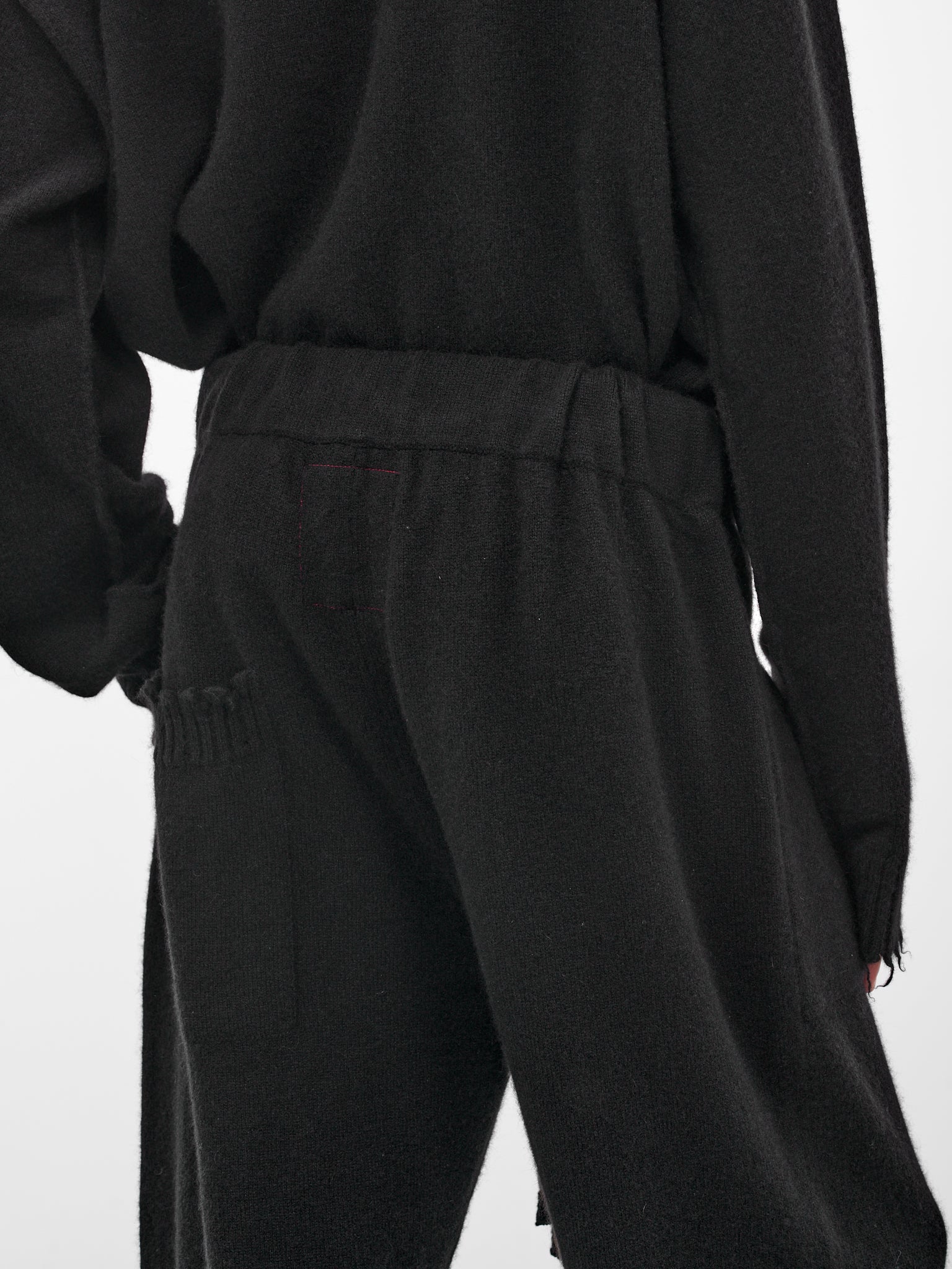 Black Cashmere Knit Trousers (UK7558-UW900-BLACK)