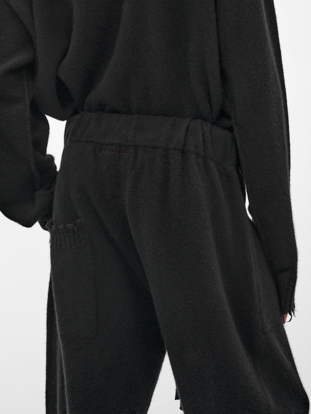 Black Cashmere Knit Trousers (UK7558-UW900-BLACK)