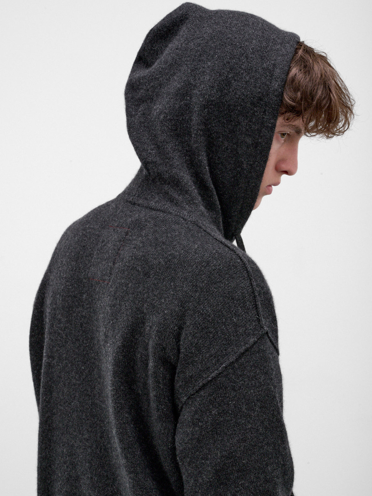 Gray Cashmere Distressed Zip Hoodie (UK7559-DARK-GREY)
