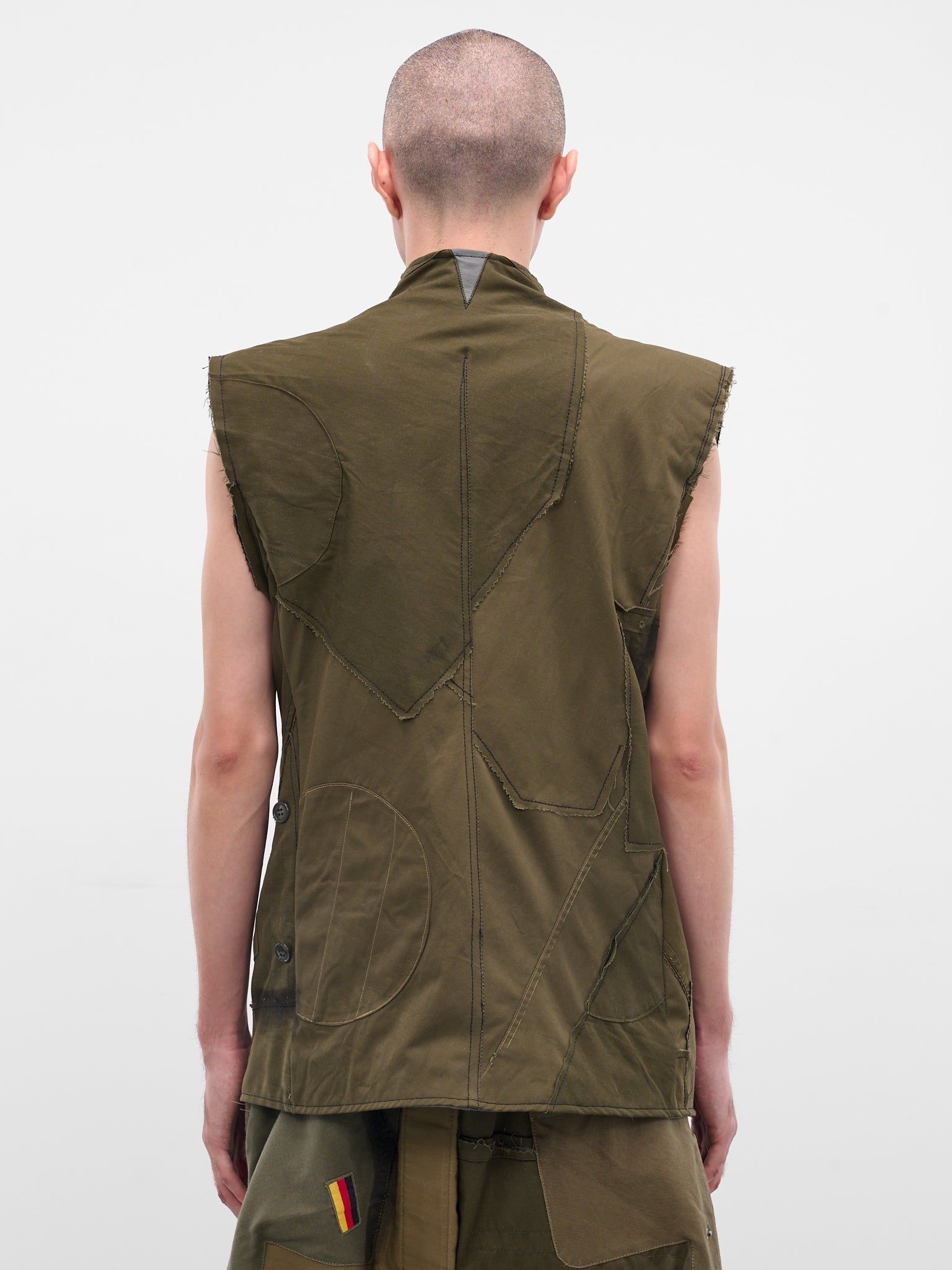 Brown Ultra Upcycled Patchwork Vest (ULTRA-JACKET-GREEN)