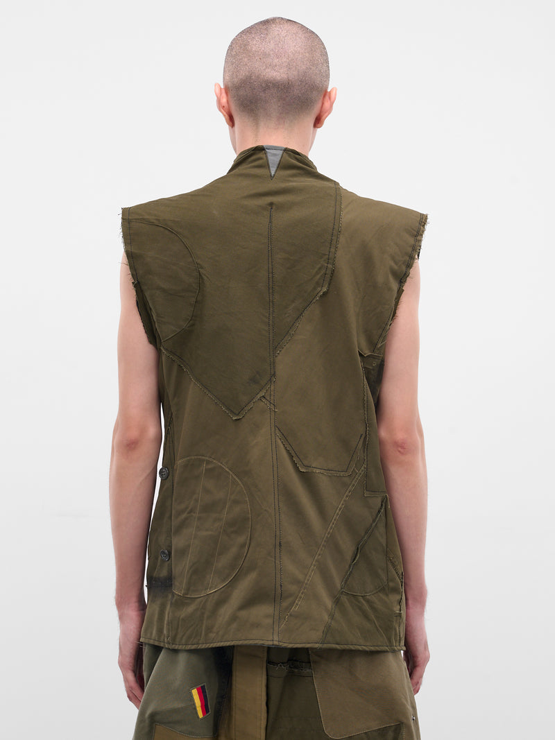 Brown Ultra Upcycled Patchwork Vest (ULTRA-JACKET-GREEN)