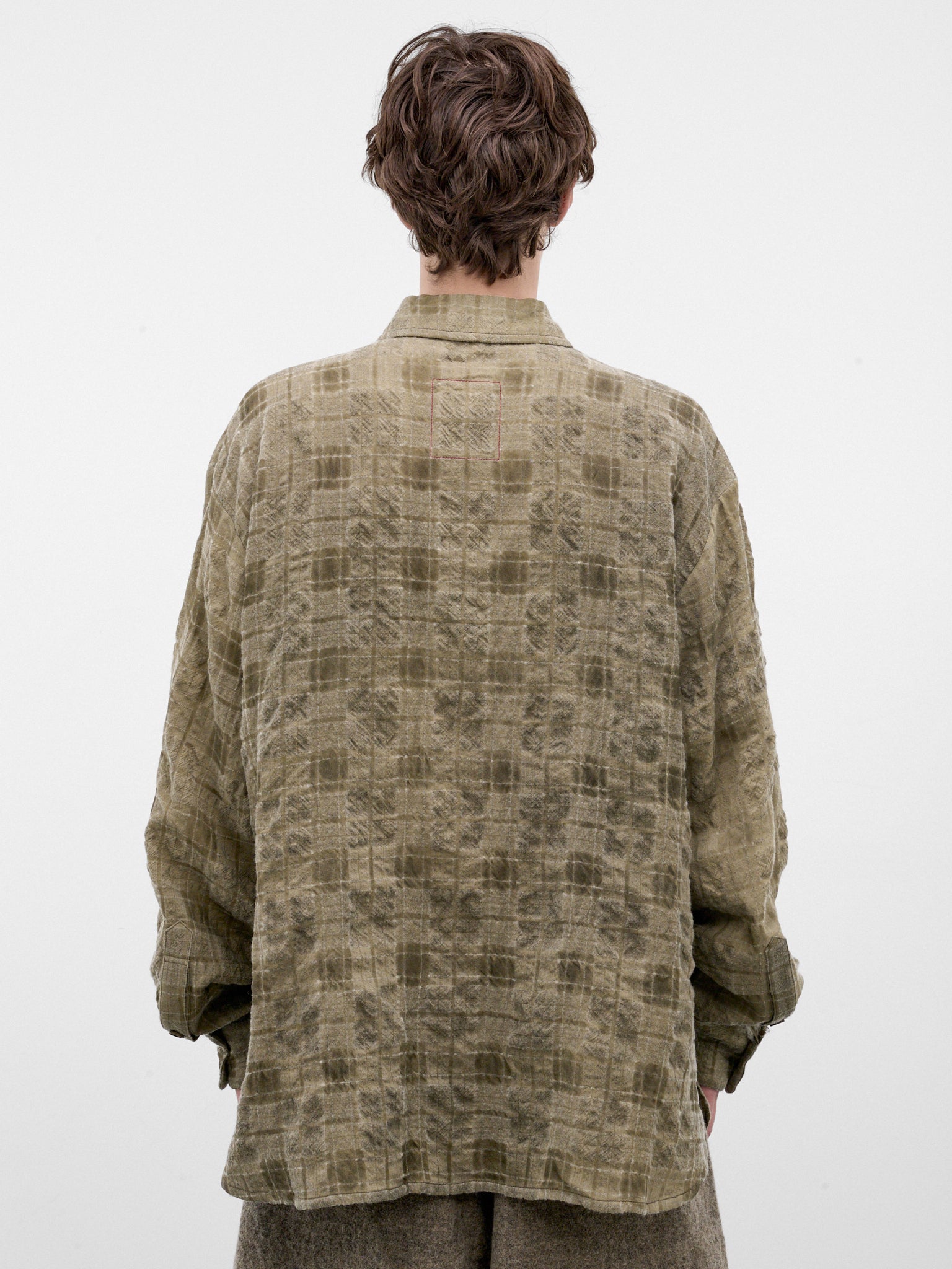 Green Plaid Wool Overshirt (UM1508-LIGHT-GREEN)
