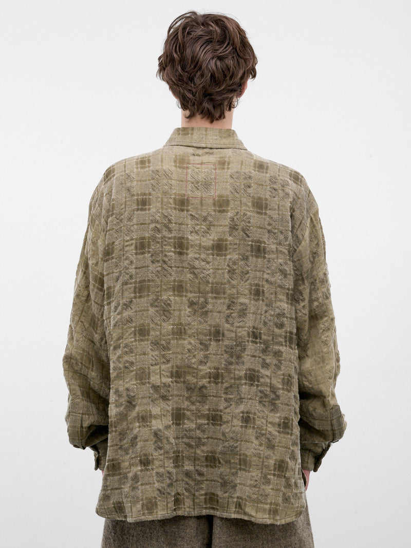 Green Plaid Wool Overshirt (UM1508-LIGHT-GREEN)