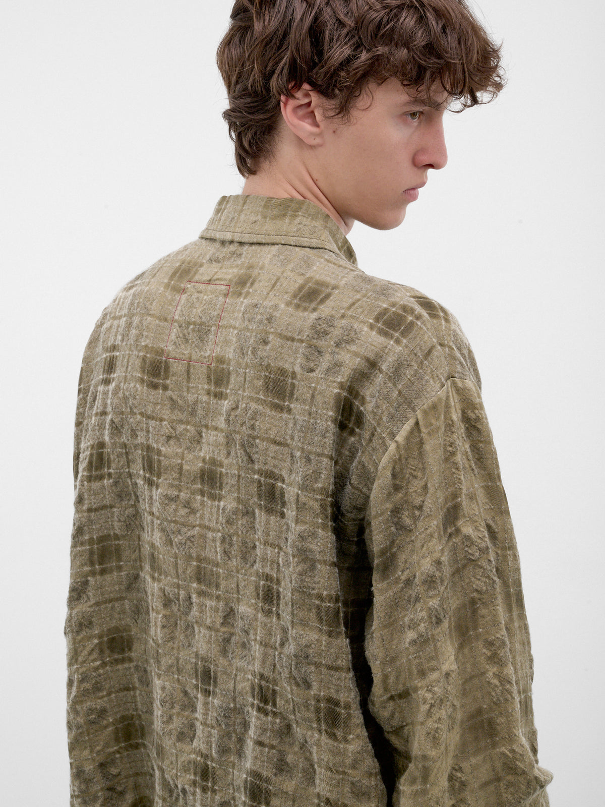 Green Plaid Wool Overshirt (UM1508-LIGHT-GREEN)