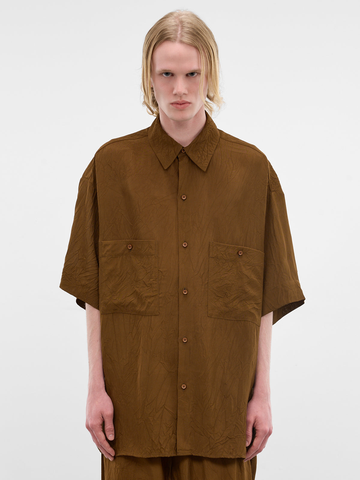 Mustard Oversized Teorya Shirt (UM1529-UW240-MUSTARD)