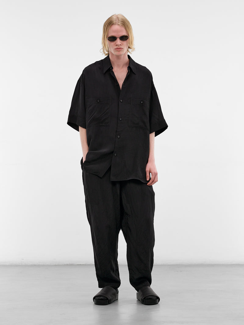 Black Relaxed Pajama Pants (UM3505-UW900-BLACK)