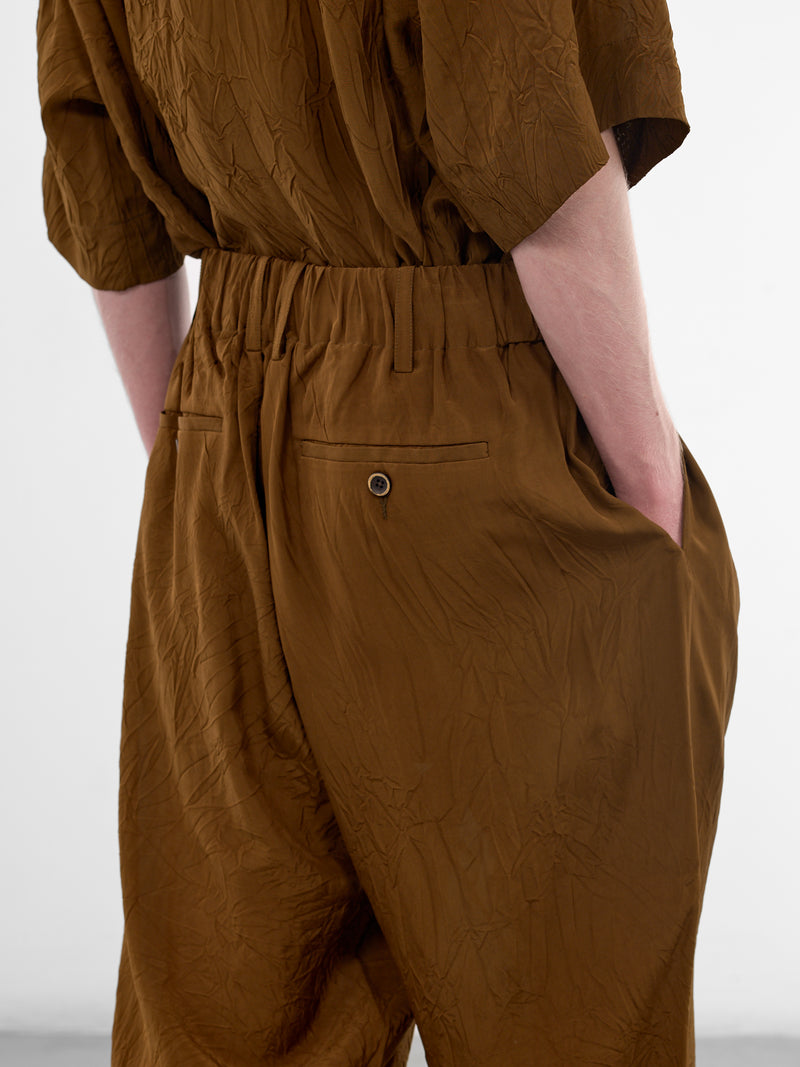 Mustard Relaxed Pajama Pants (UM3505-UW240-MUSTARD)