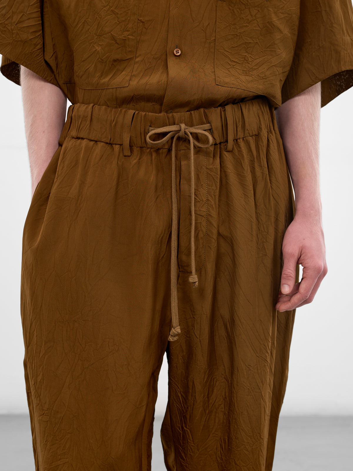 Mustard Relaxed Pajama Pants (UM3505-UW240-MUSTARD)