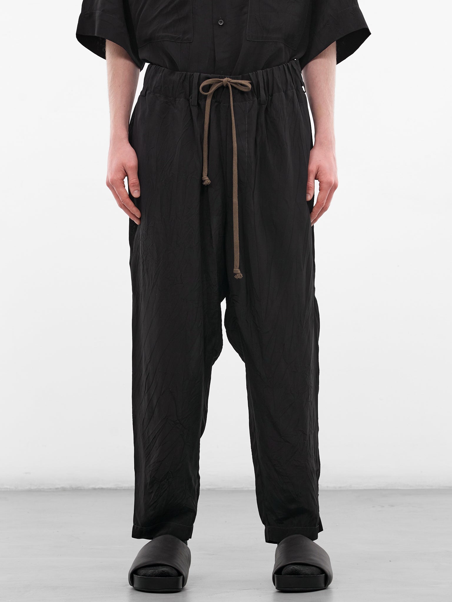 Black Relaxed Pajama Pants (UM3505-UW900-BLACK)