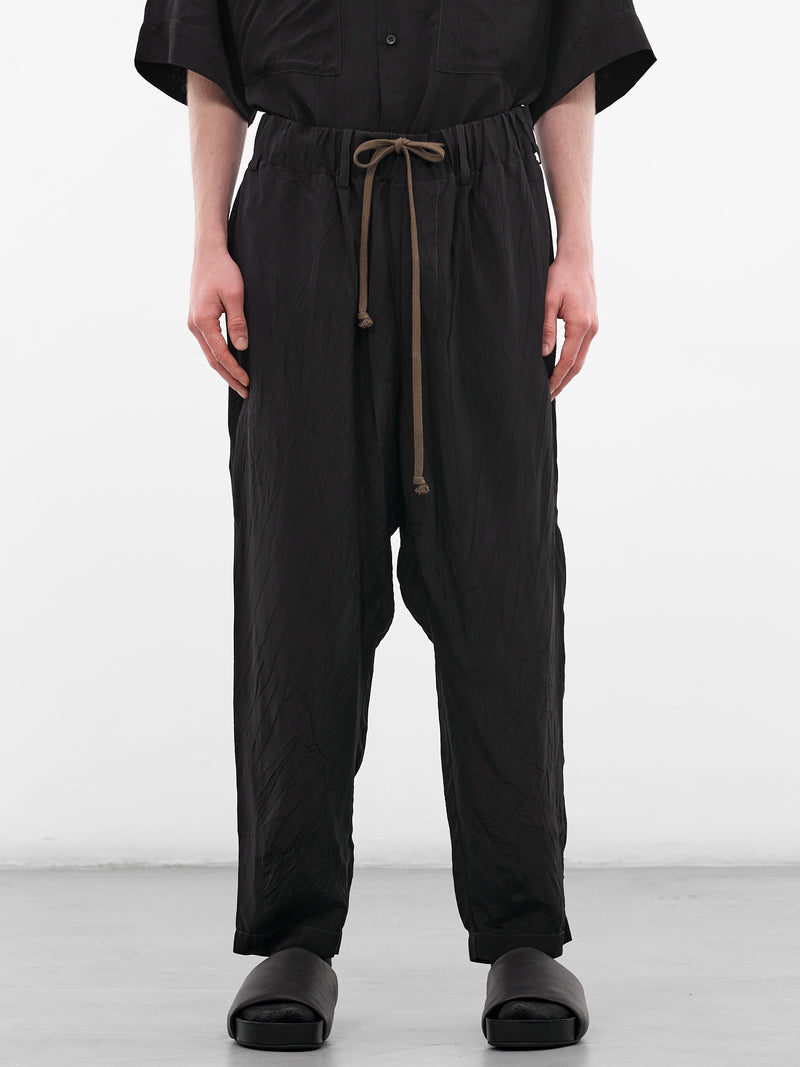 Black Relaxed Pajama Pants (UM3505-UW900-BLACK)