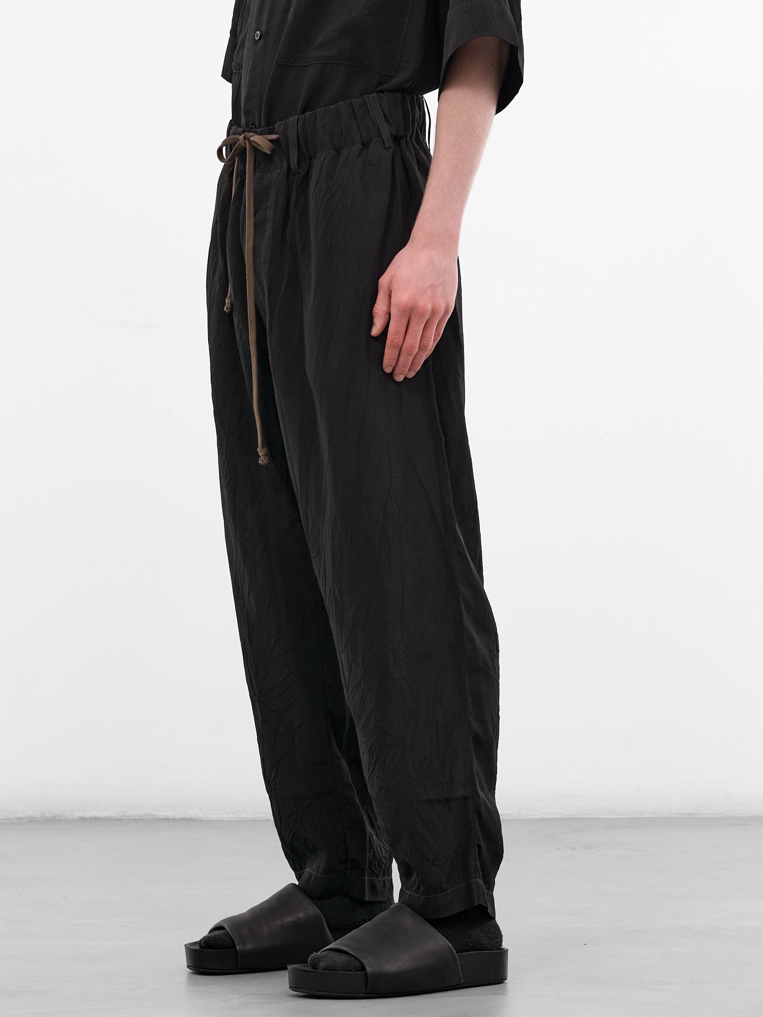 Black Relaxed Pajama Pants (UM3505-UW900-BLACK)