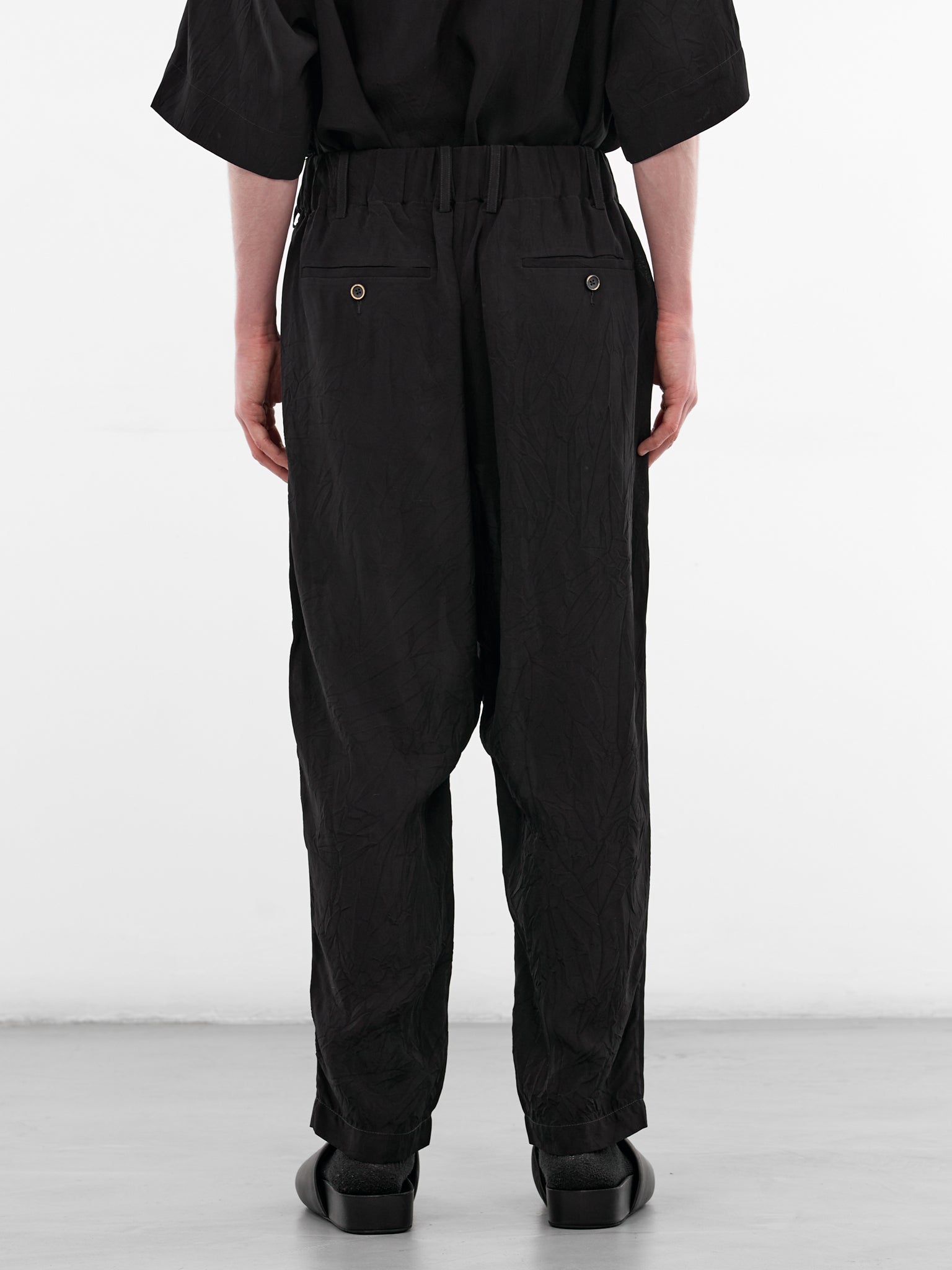 Black Relaxed Pajama Pants (UM3505-UW900-BLACK)