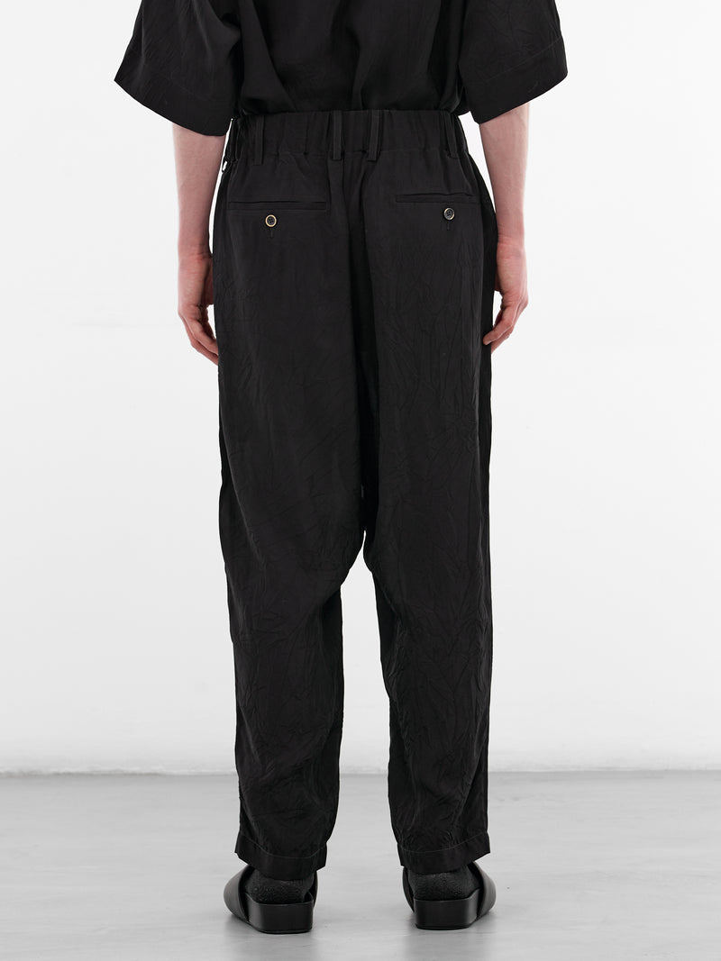Black Relaxed Pajama Pants (UM3505-UW900-BLACK)