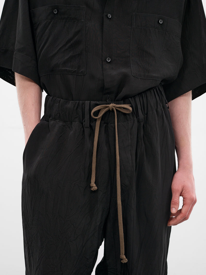 Black Relaxed Pajama Pants (UM3505-UW900-BLACK)