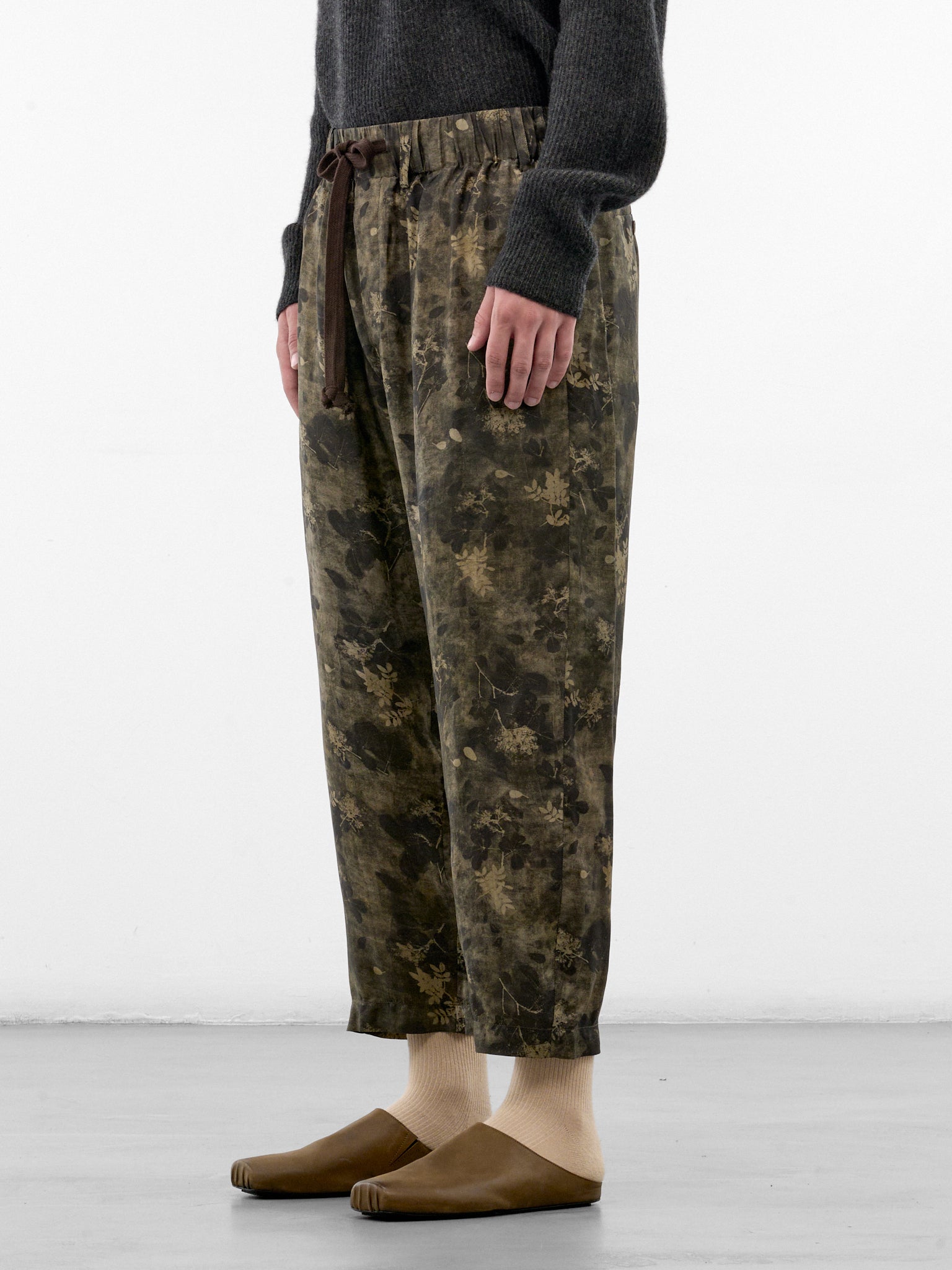 Green Floral Pajama Pants (UM3516-GREEN-GREY)