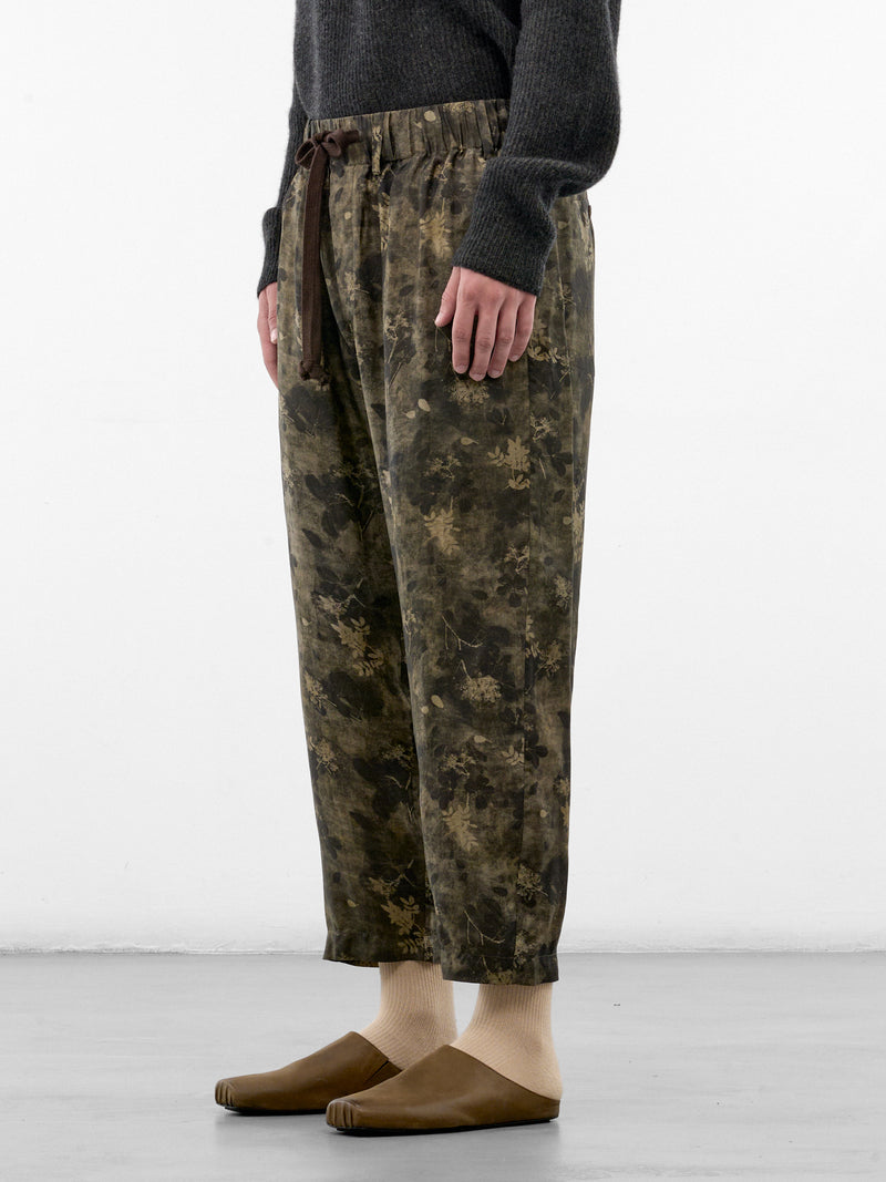 Green Floral Pajama Pants (UM3516-GREEN-GREY)