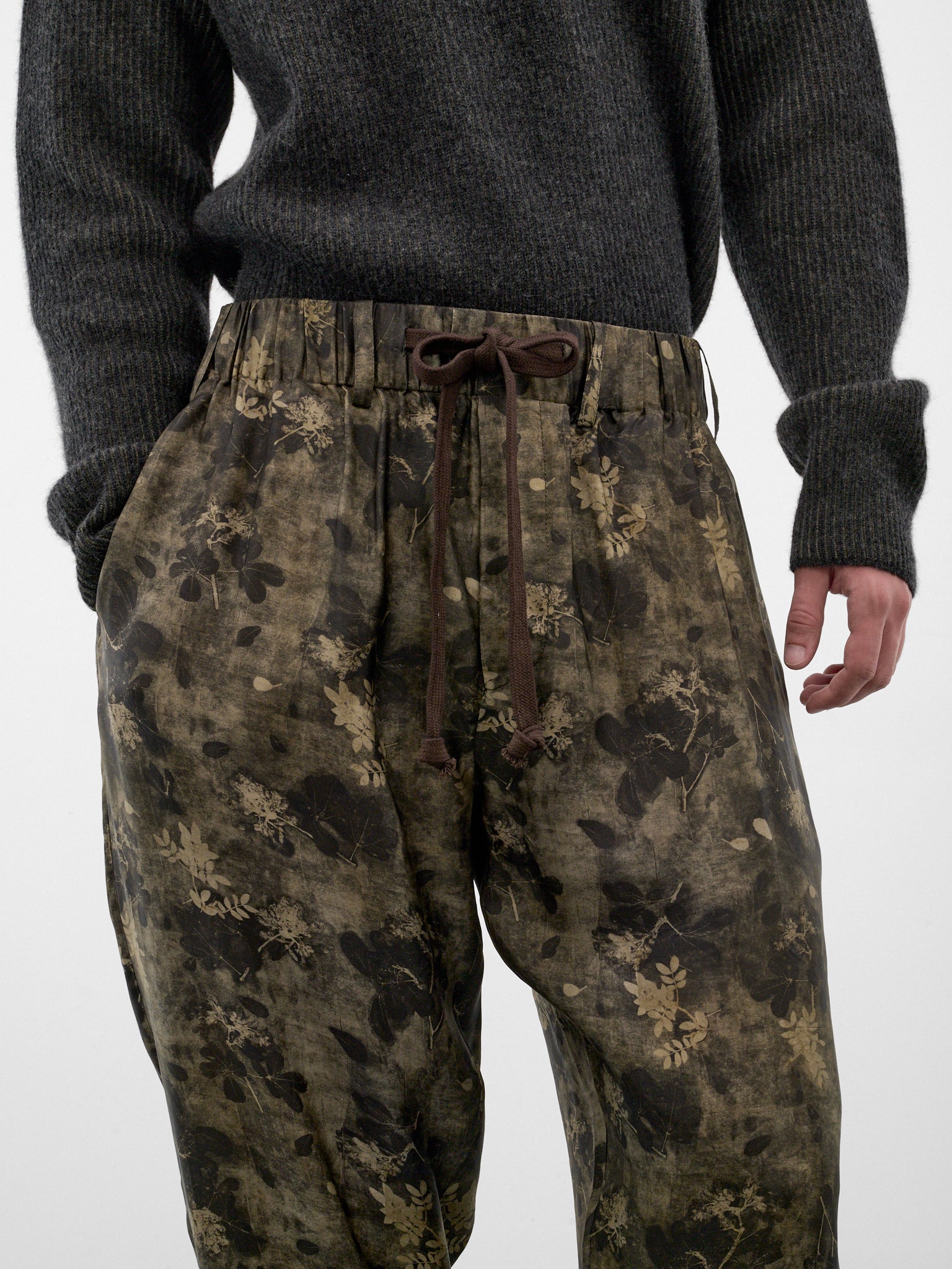 Green Floral Pajama Pants (UM3516-GREEN-GREY)