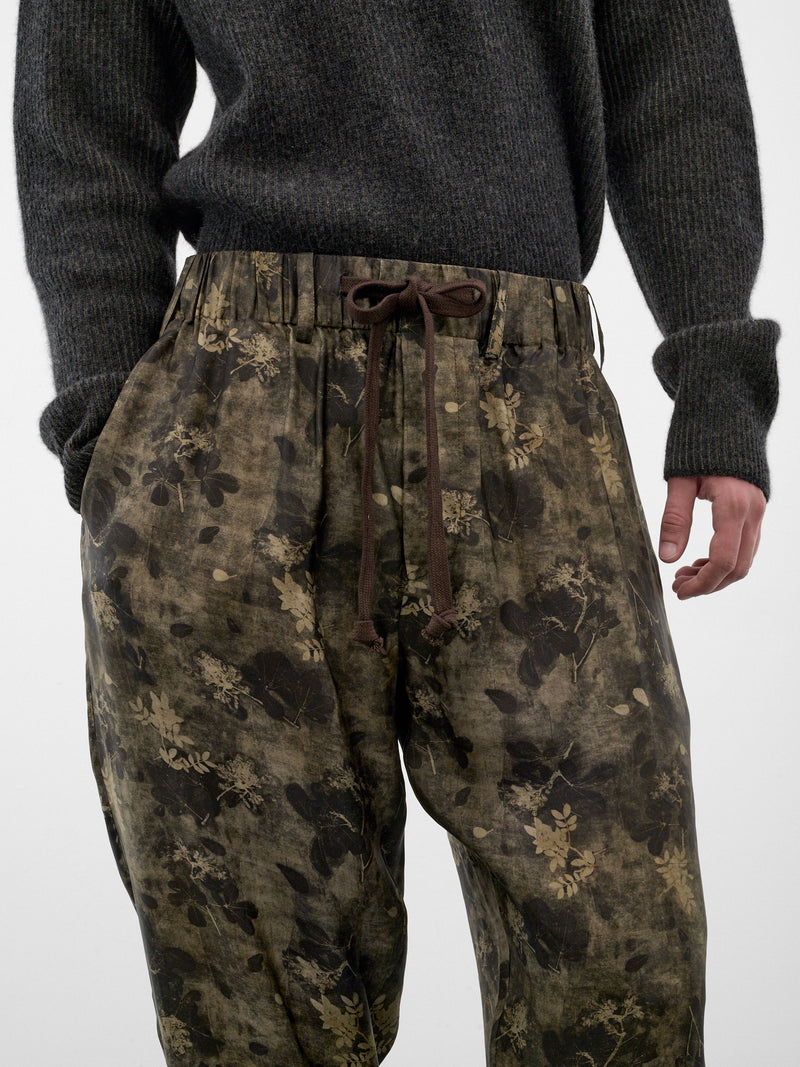 Green Floral Pajama Pants (UM3516-GREEN-GREY)