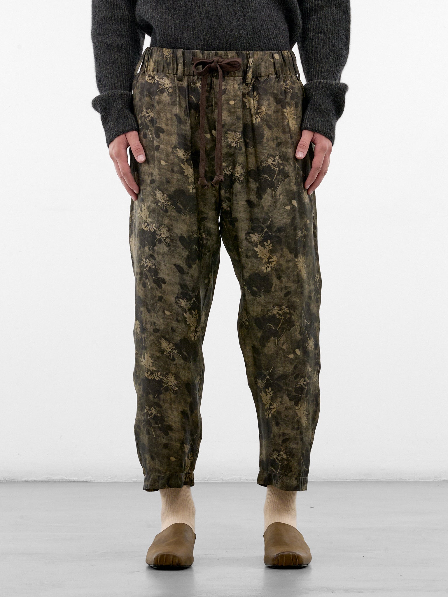 Green Floral Pajama Pants (UM3516-GREEN-GREY)