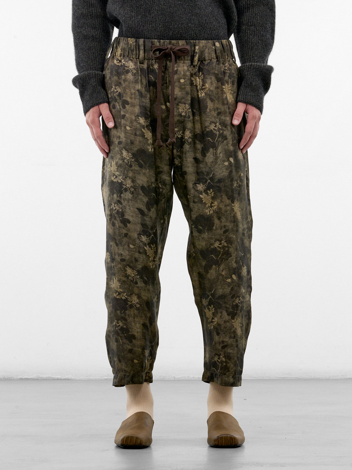 Green Floral Pajama Pants (UM3516-GREEN-GREY)