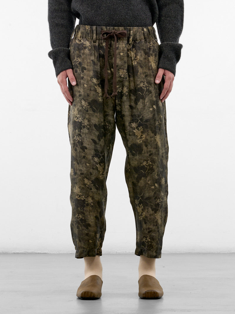 Green Floral Pajama Pants (UM3516-GREEN-GREY)