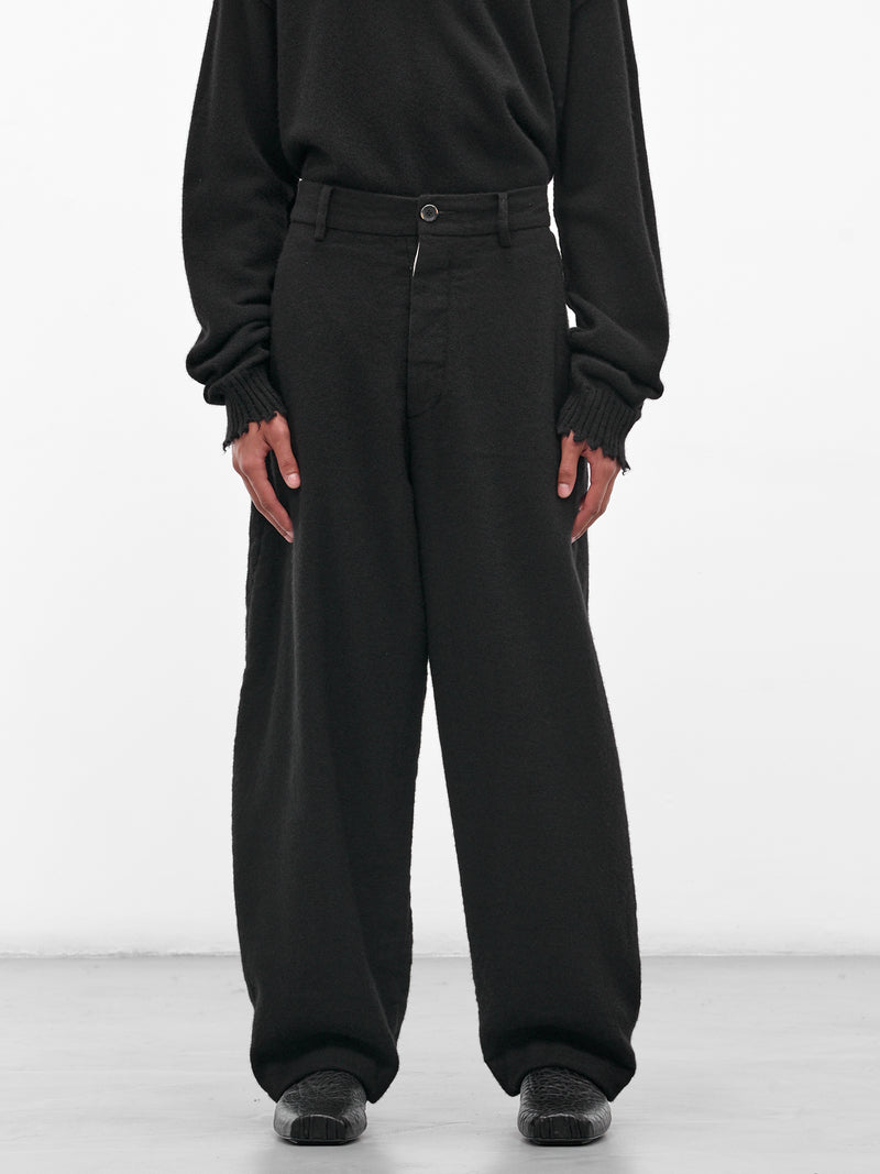 Black 'Patina' Wide Trousers (UM3516-UW900-BLACK)