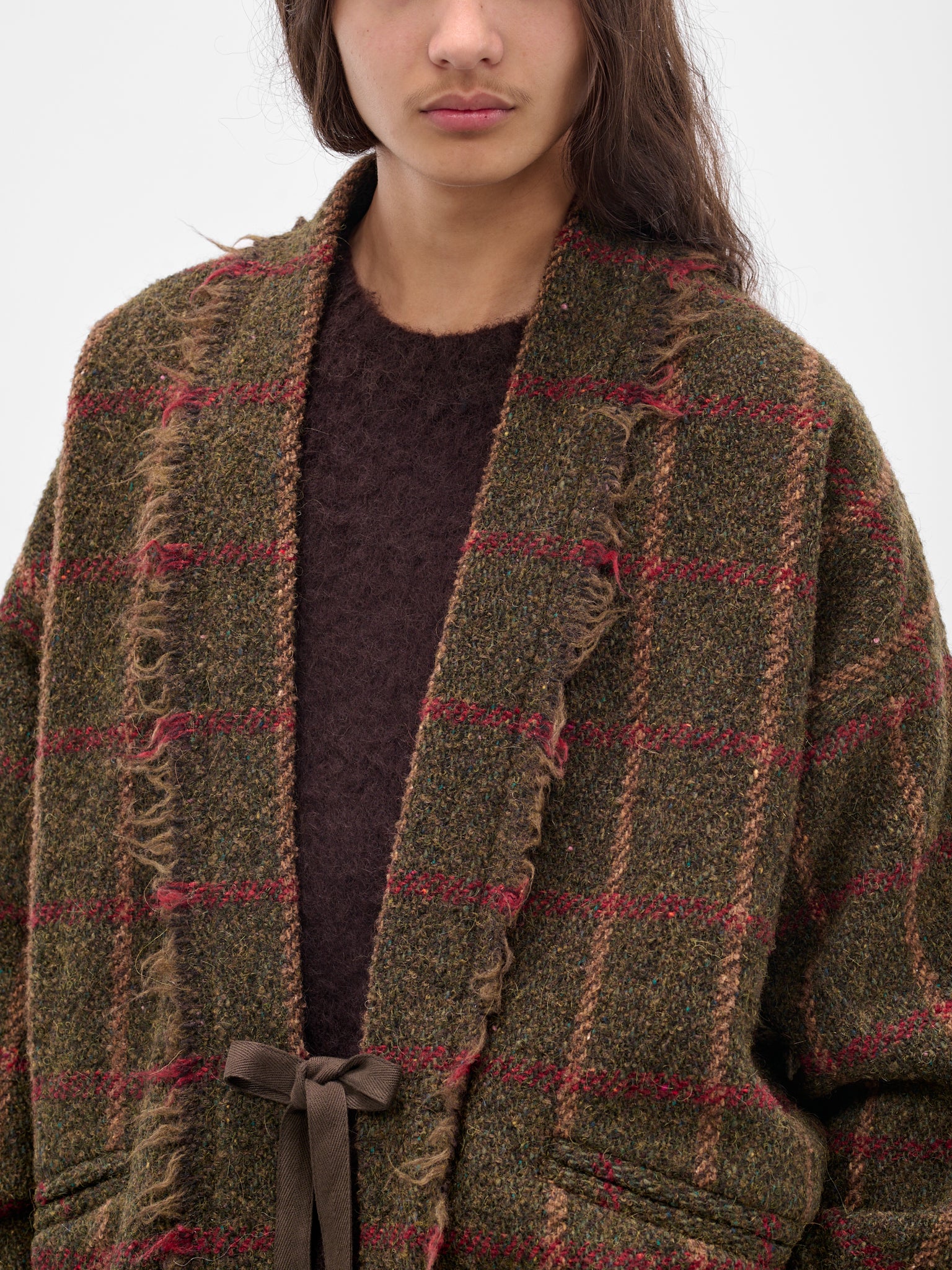 Green Plaid Wool 'Jolla' Jacket (UM6522-UW472-GREEN-RED-TAN)