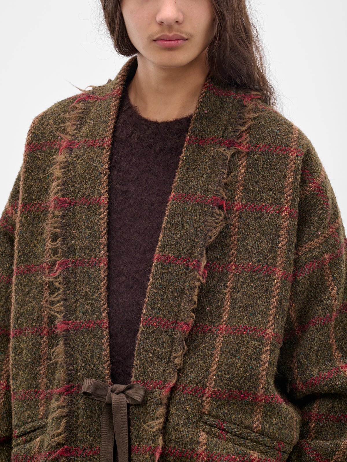 Green Plaid Wool 'Jolla' Jacket (UM6522-UW472-GREEN-RED-TAN)