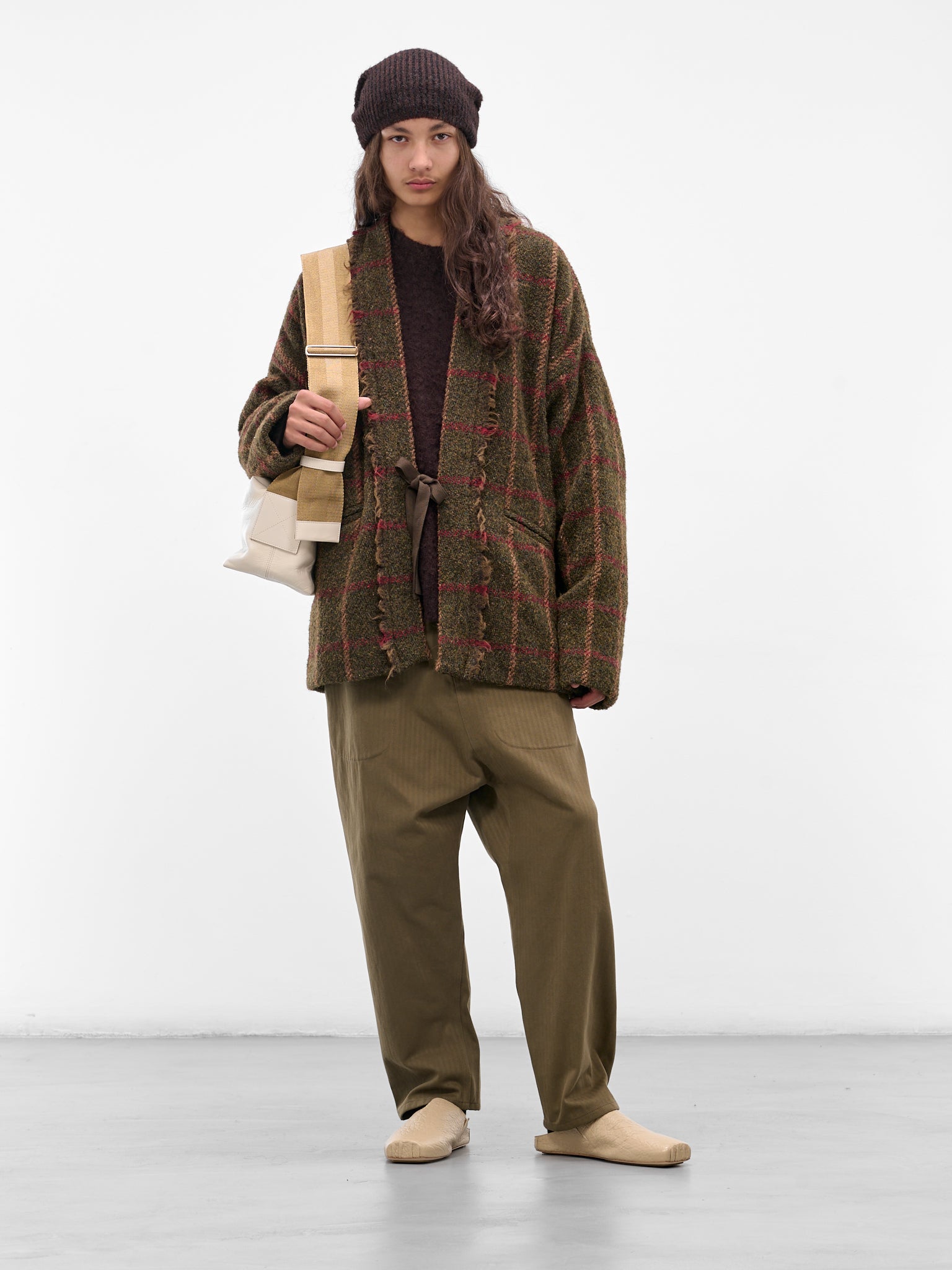 Green Plaid Wool 'Jolla' Jacket (UM6522-UW472-GREEN-RED-TAN)