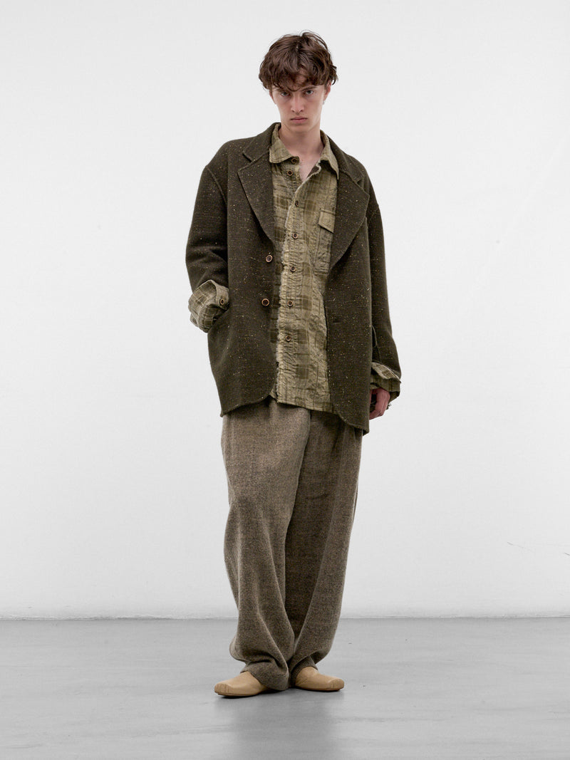 Tan Pleated Wide Leg Trousers (UM3521-TAN)