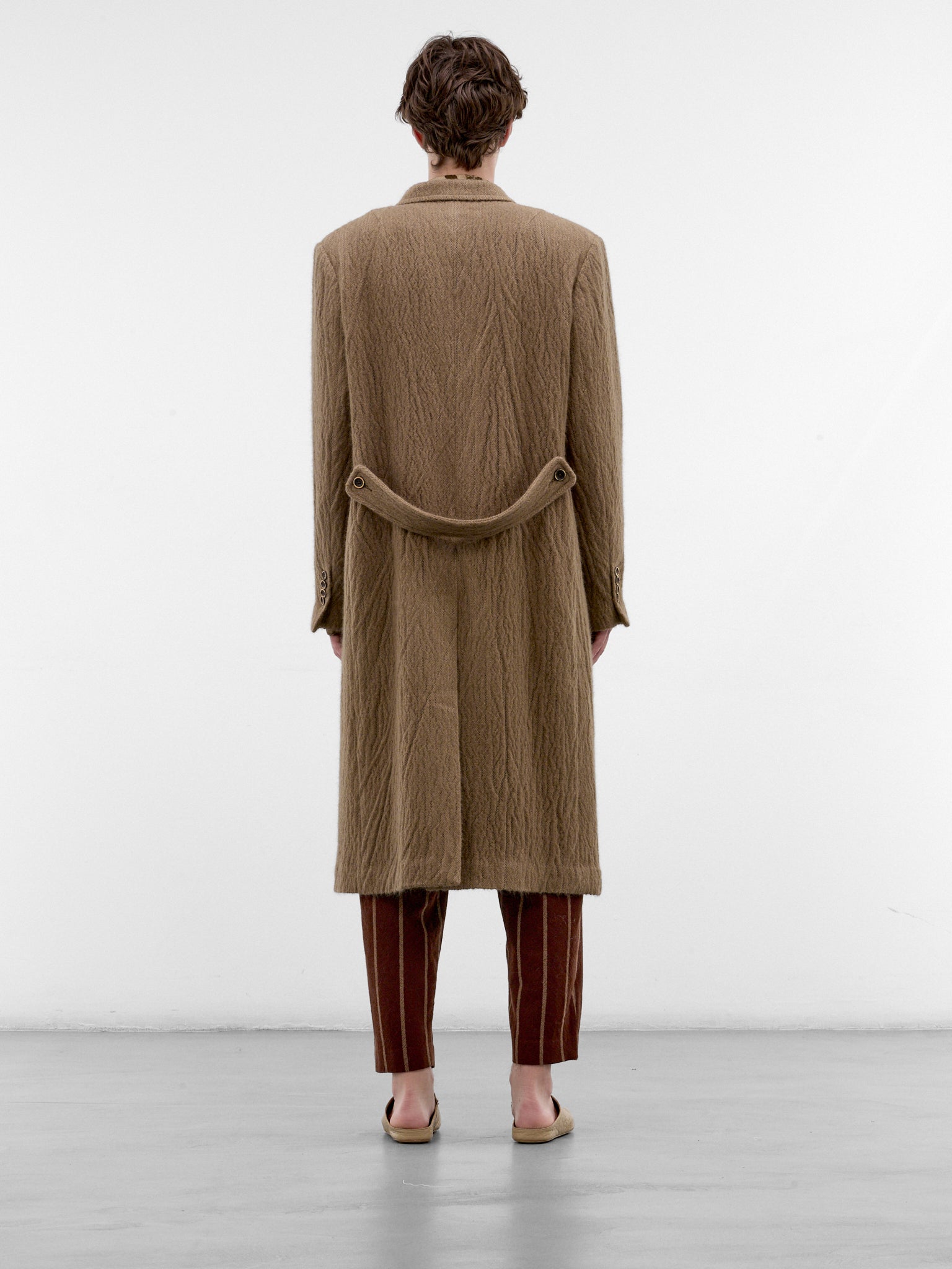 Tan Angora-Wool Tailored Coat (UM8501-TAN)