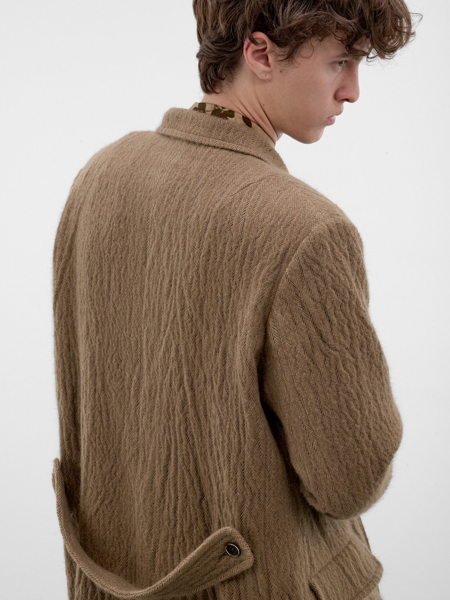 Tan Angora-Wool Tailored Coat (UM8501-TAN)