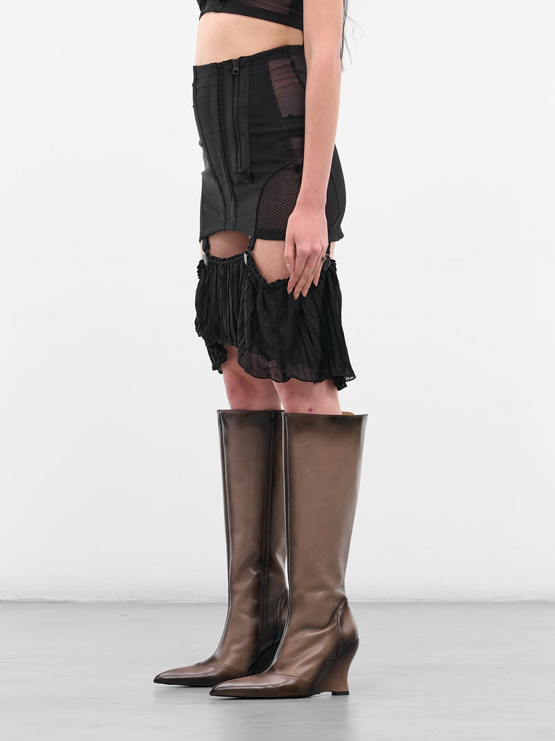 Black Uma Girdle Mini Skirt (UMASK0BL-BLACK)