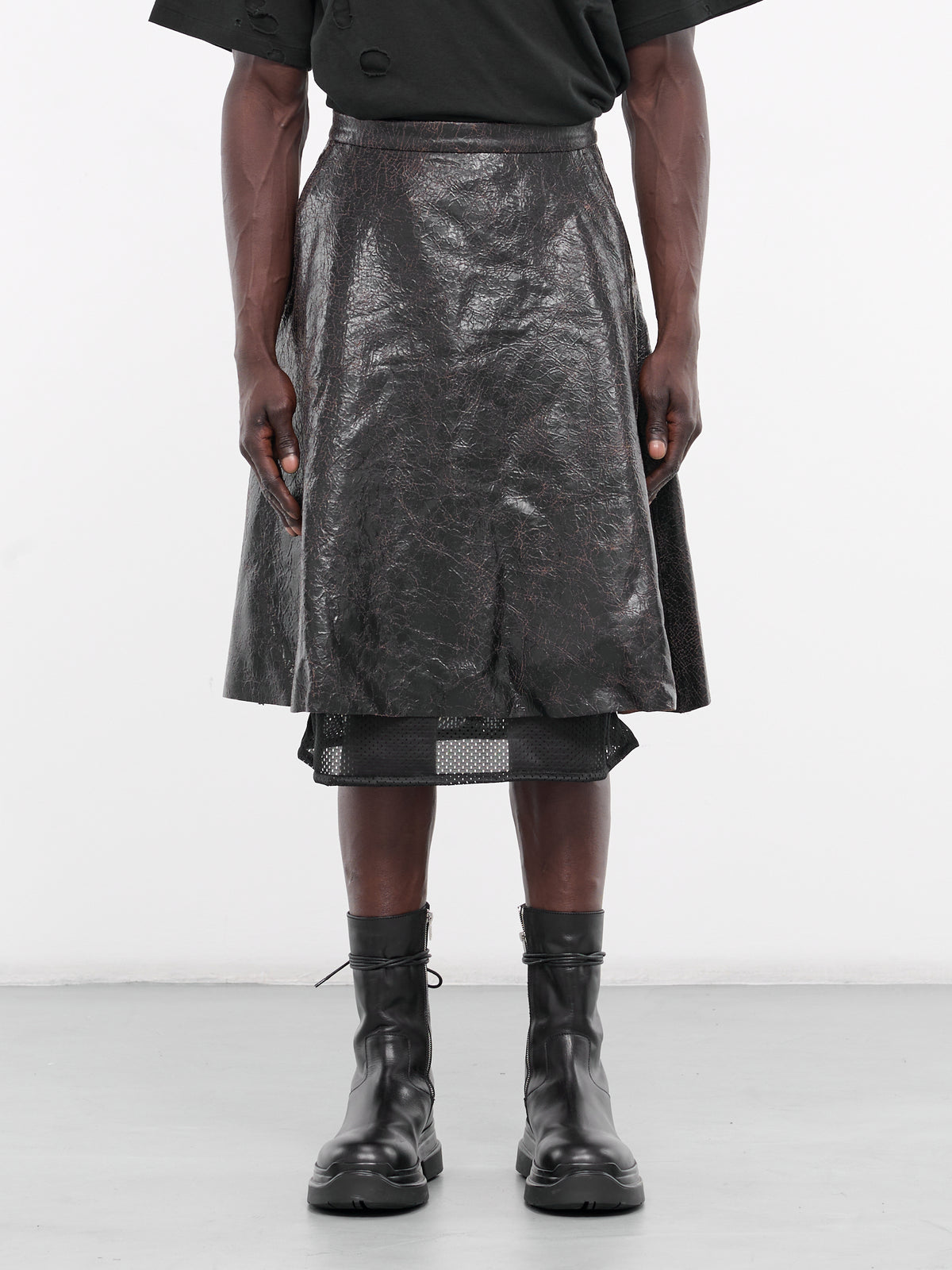 Leather Skirt (UN-LT03-BLACK)