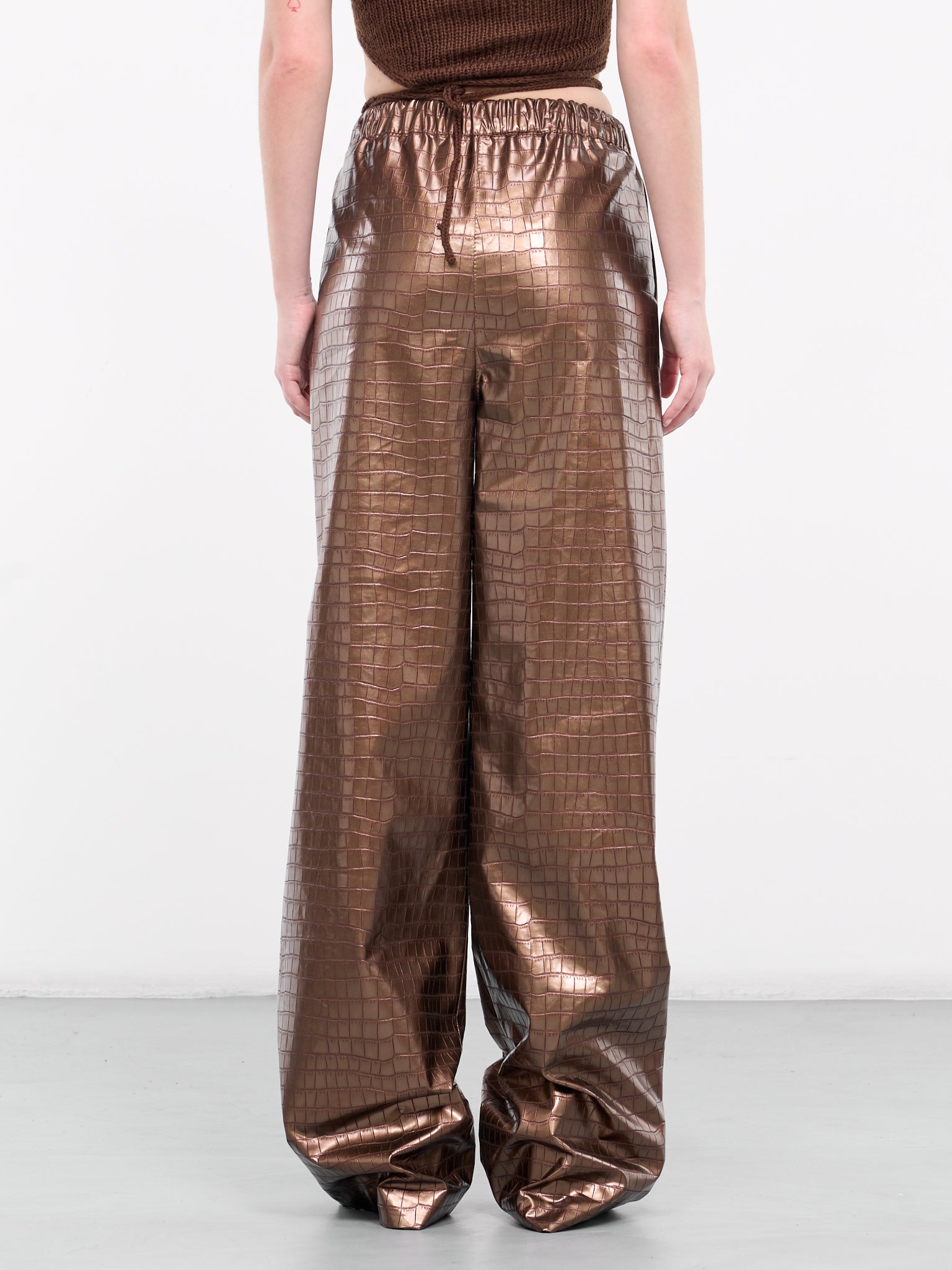 Embossed Elasticated Trousers (UN-PANT-BRON-01-BRONZE)