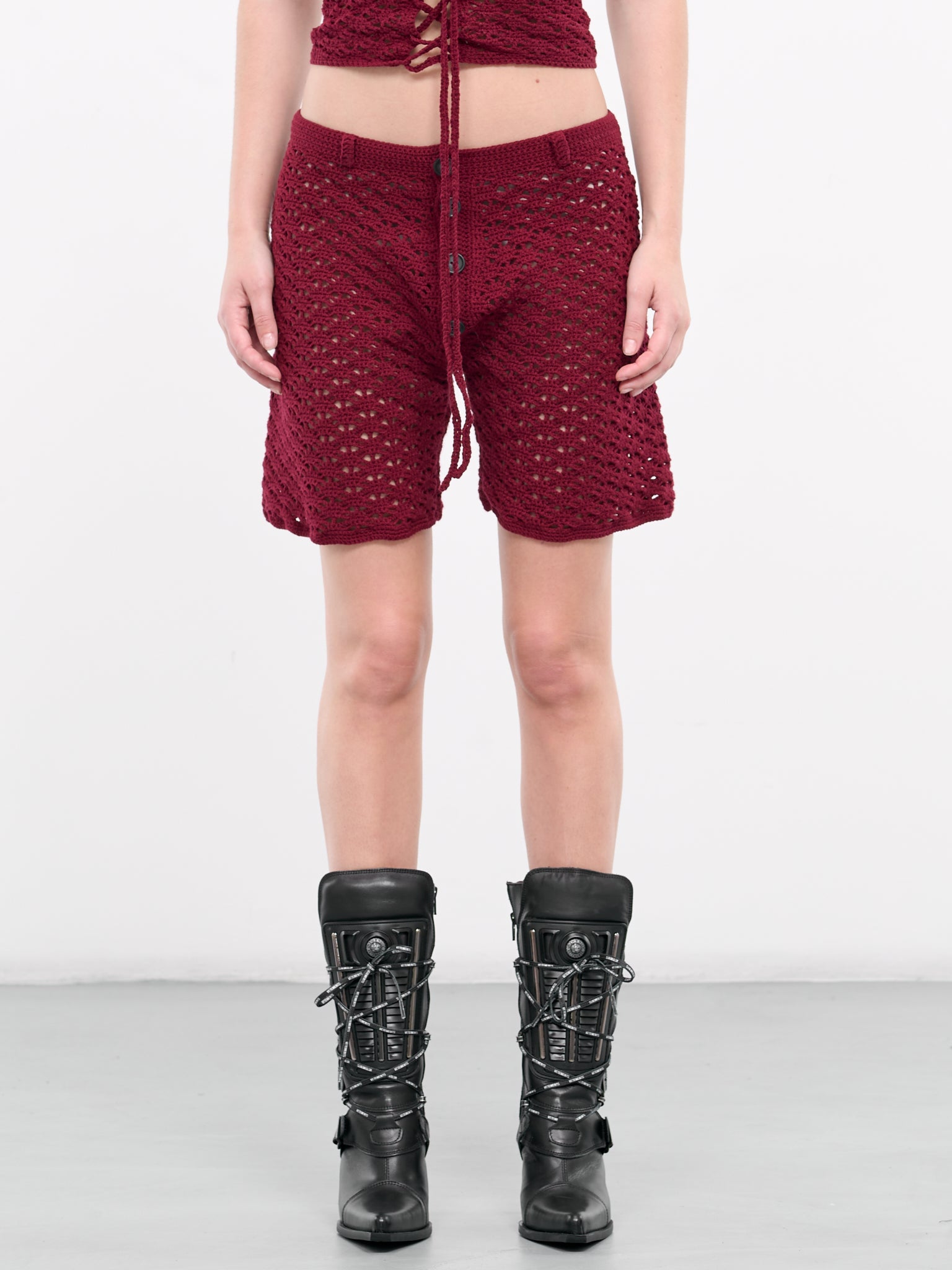 Knit Shorts (UN-SHOR-01-BURGUNDY)