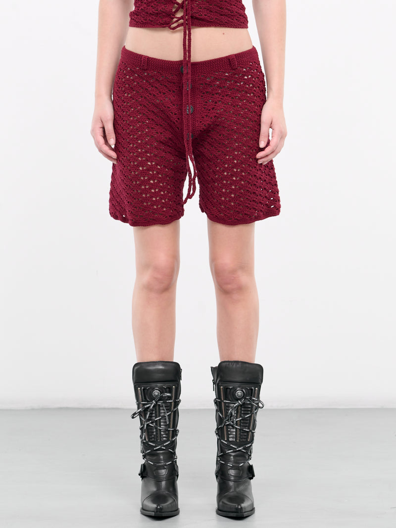 Knit Shorts (UN-SHOR-01-BURGUNDY)