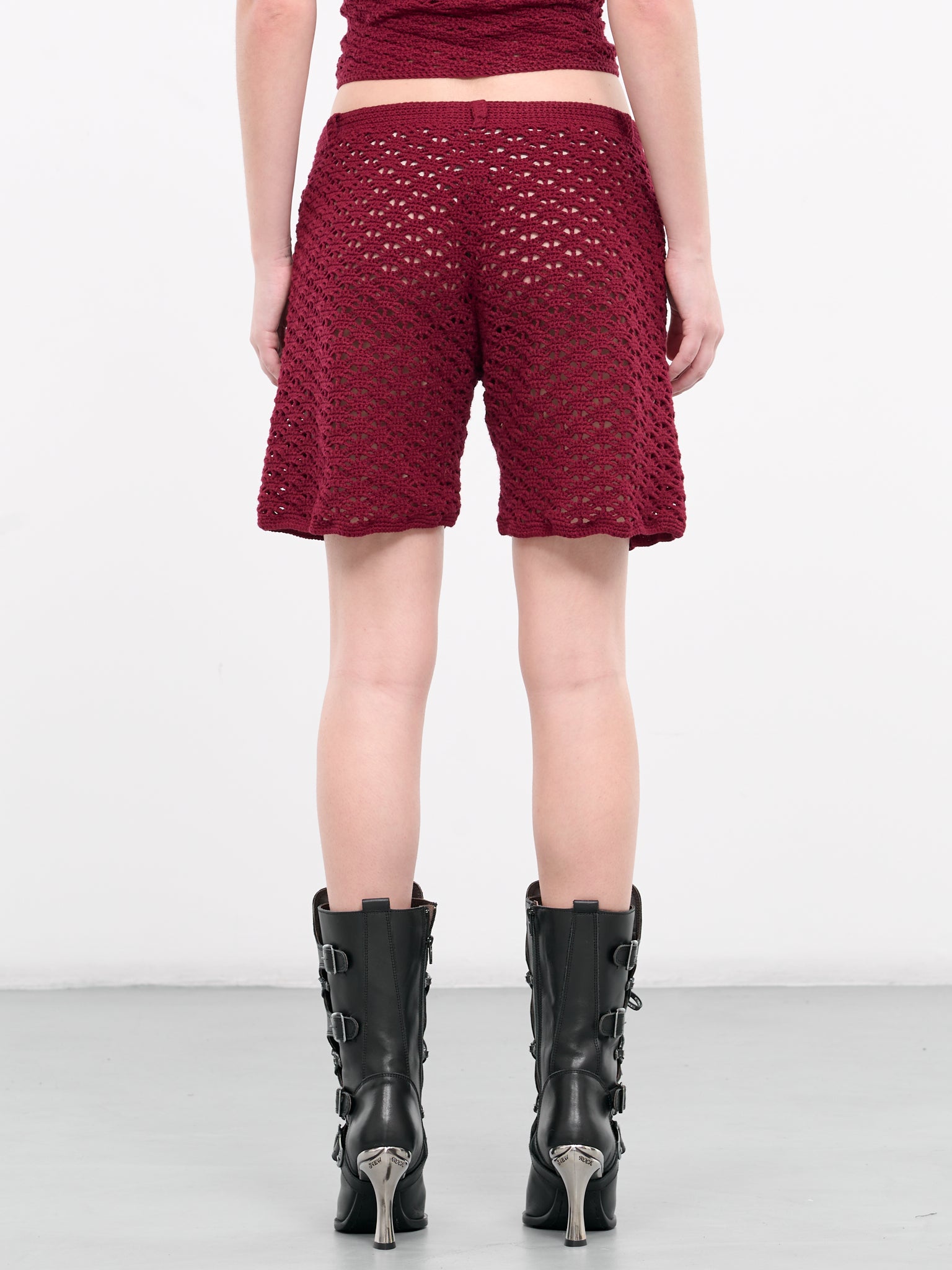 Knit Shorts (UN-SHOR-01-BURGUNDY)