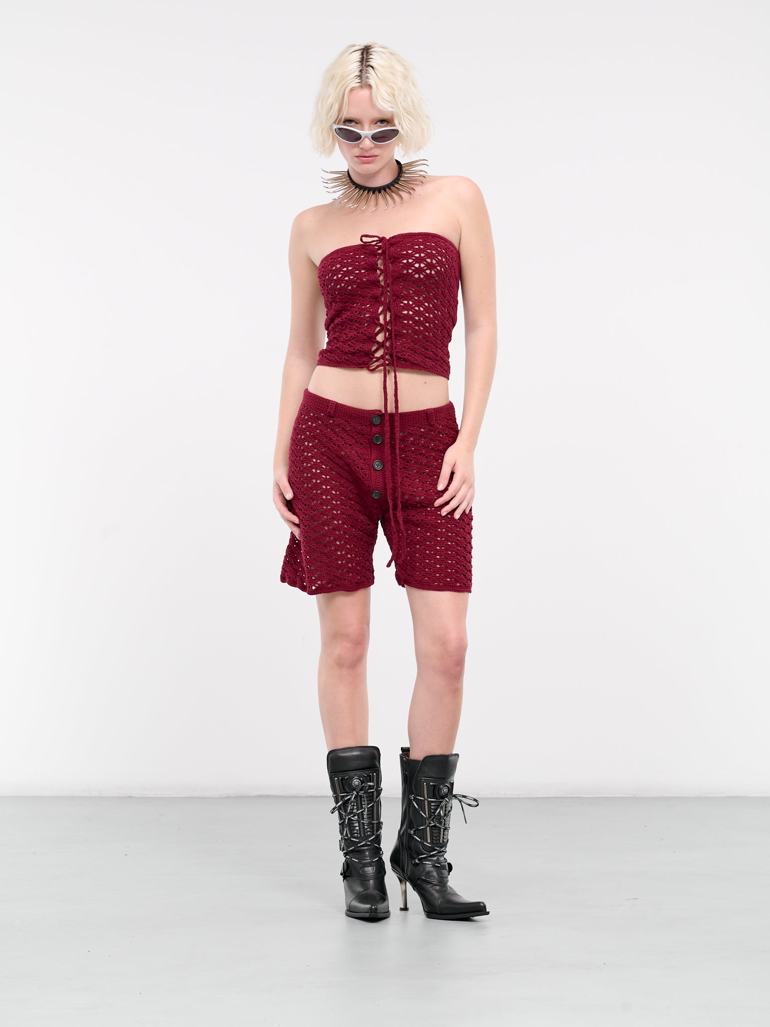 Knit Shorts (UN-SHOR-01-BURGUNDY)