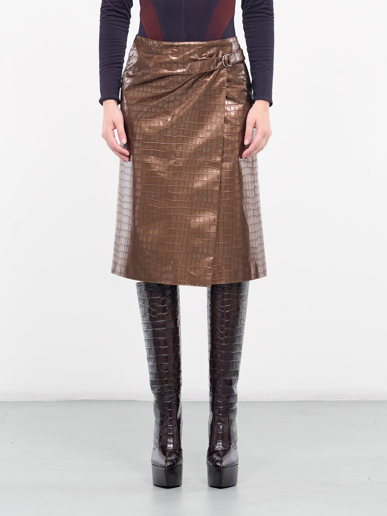 Embossed Skirt (UN-SKIR-BRON-01-BRONZE)