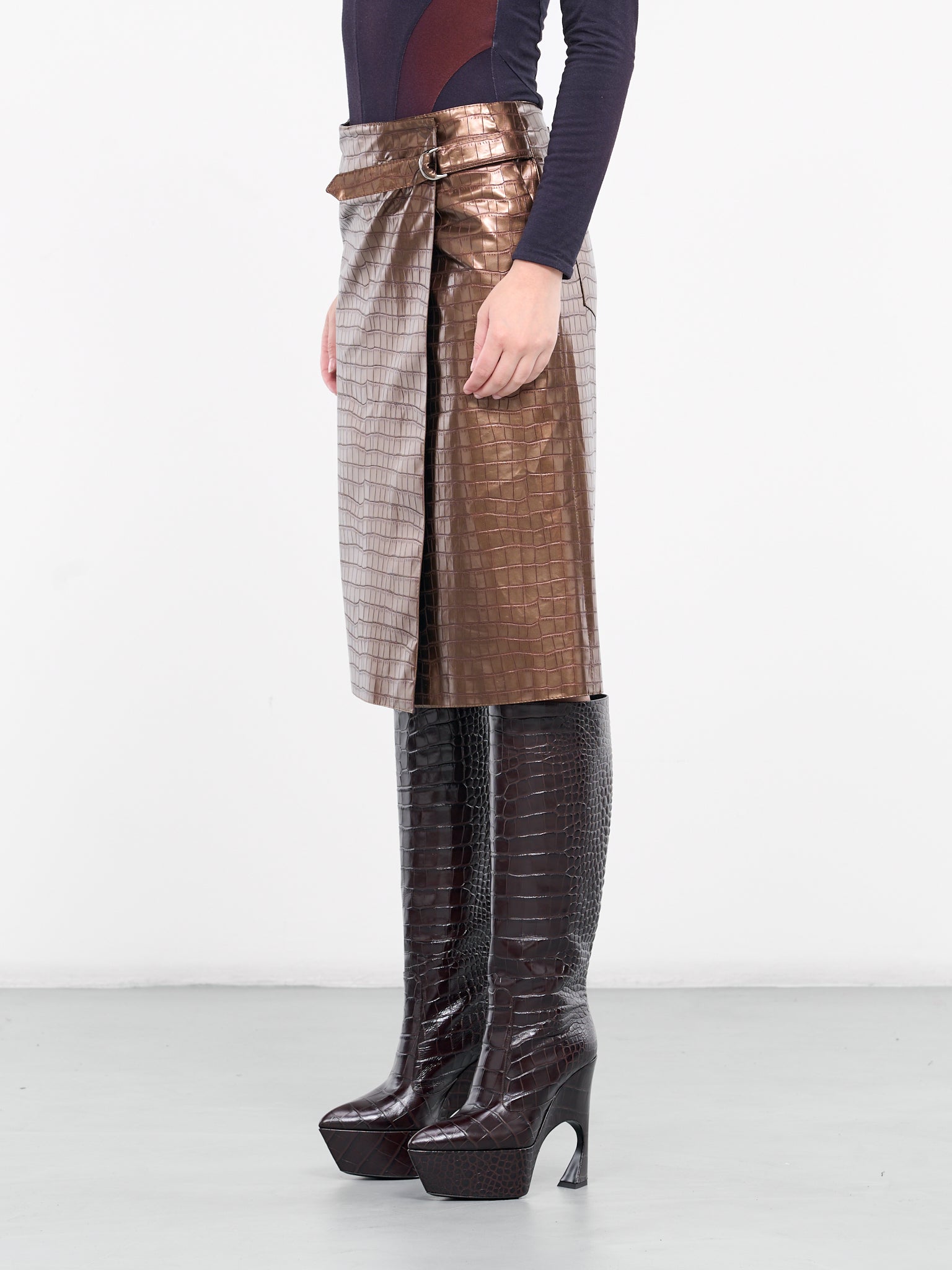 Embossed Skirt (UN-SKIR-BRON-01-BRONZE)