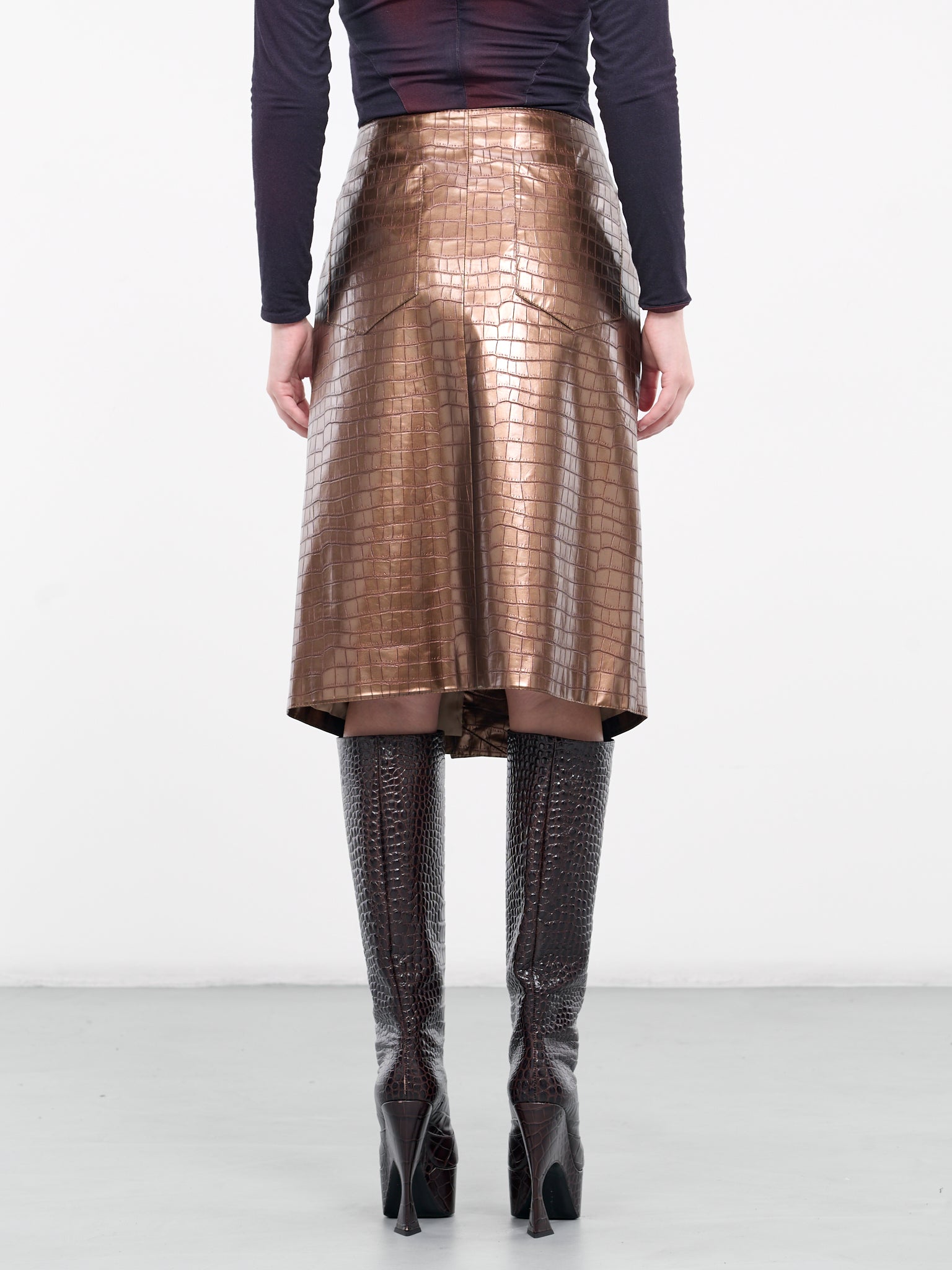 Embossed Skirt (UN-SKIR-BRON-01-BRONZE)