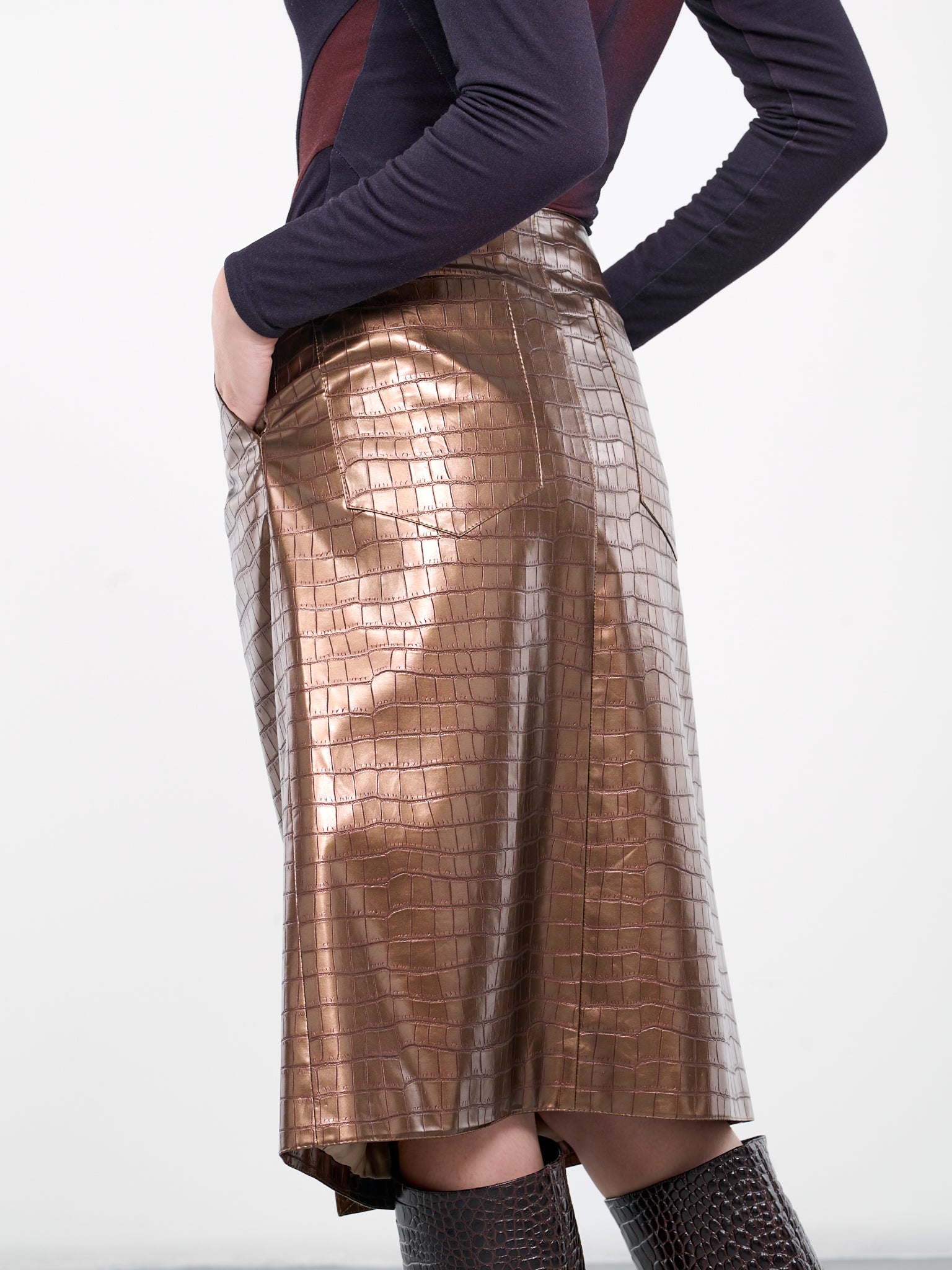 Embossed Skirt (UN-SKIR-BRON-01-BRONZE)