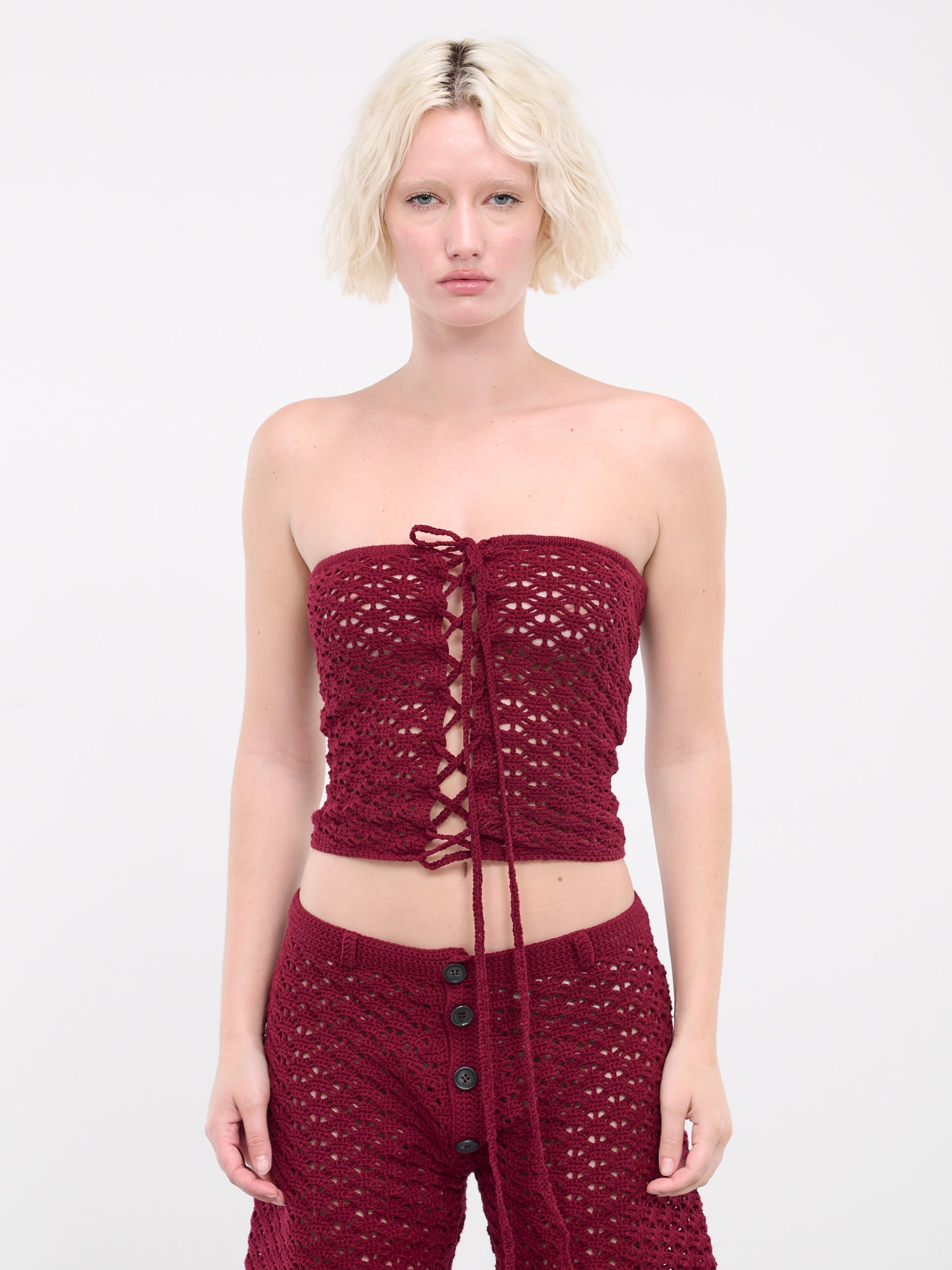 Knit Tube Top (UN-TOP-01-BURGUNDY)