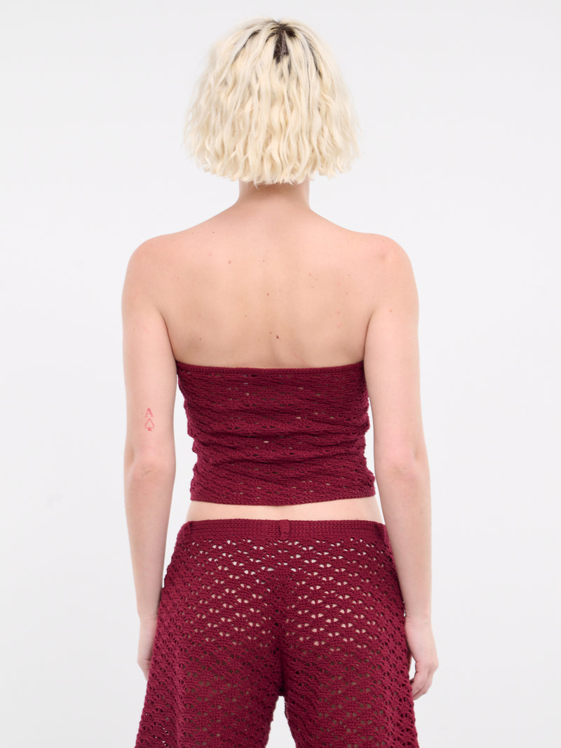Knit Tube Top (UN-TOP-01-BURGUNDY)