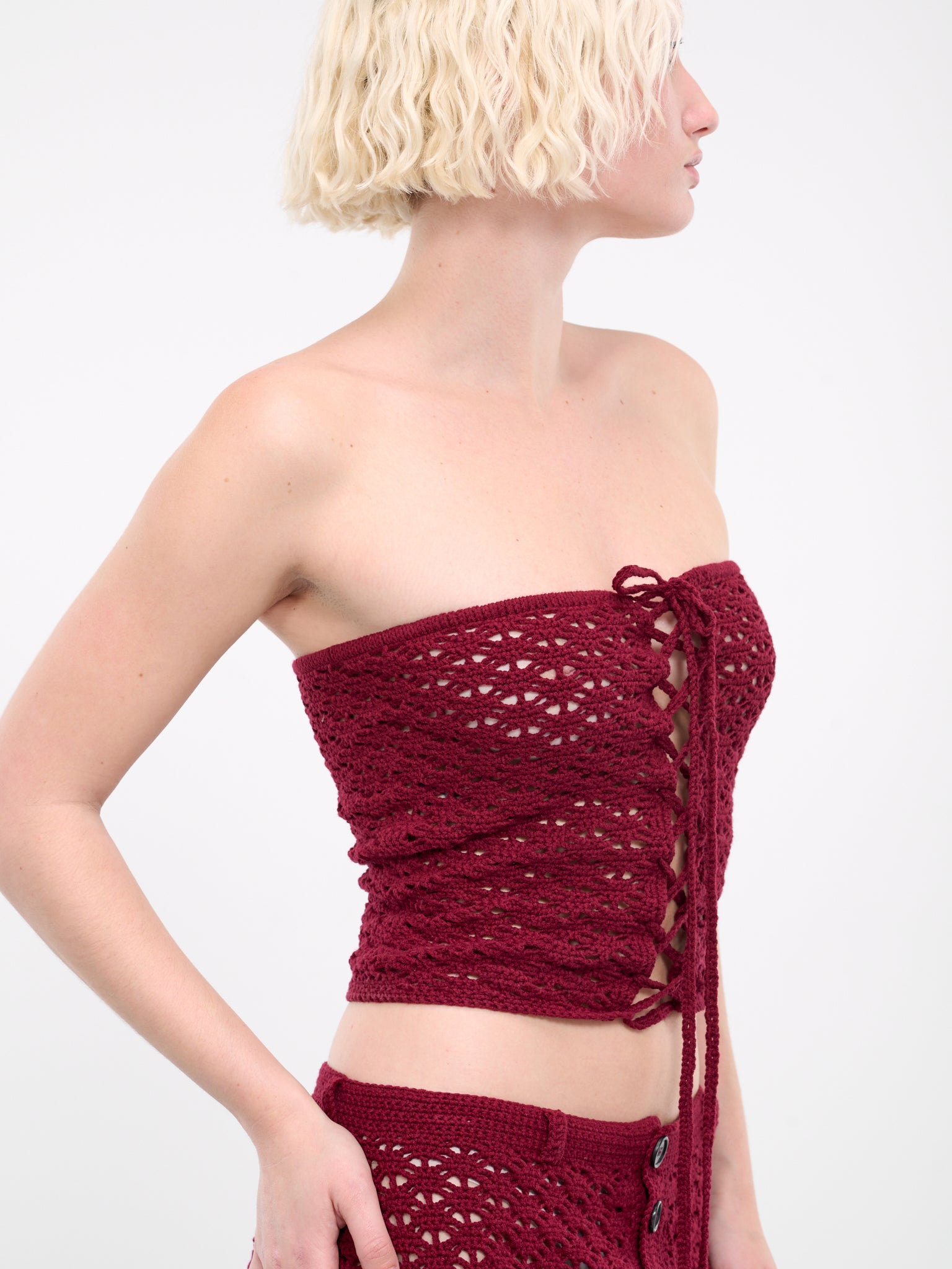 Knit Tube Top (UN-TOP-01-BURGUNDY)