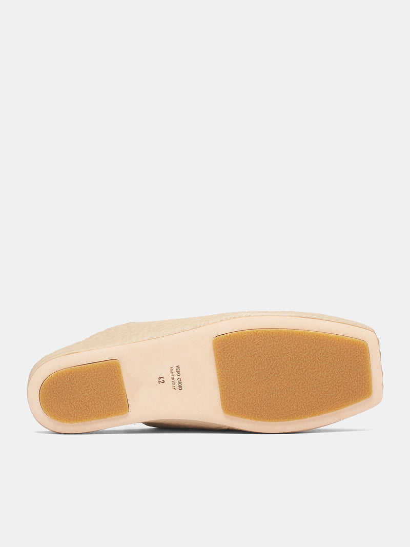 Off-White Leather Ballet Slippers (US9592-UW101-OFFWHITE)