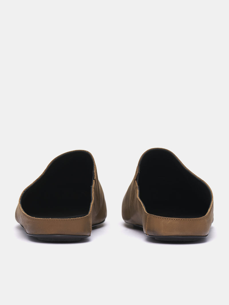 Dark Olive Leather Ballet Slipper (US9592-UW430-DARK-OLIVE)
