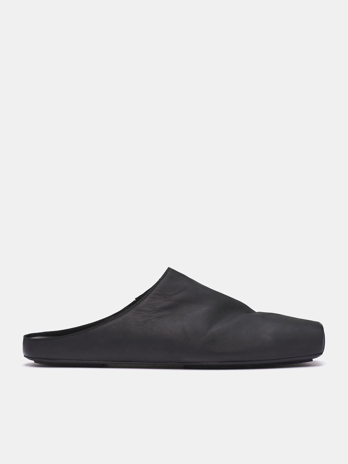 Black Leather Ballet Slipper (US9592-UW900-BLACK)