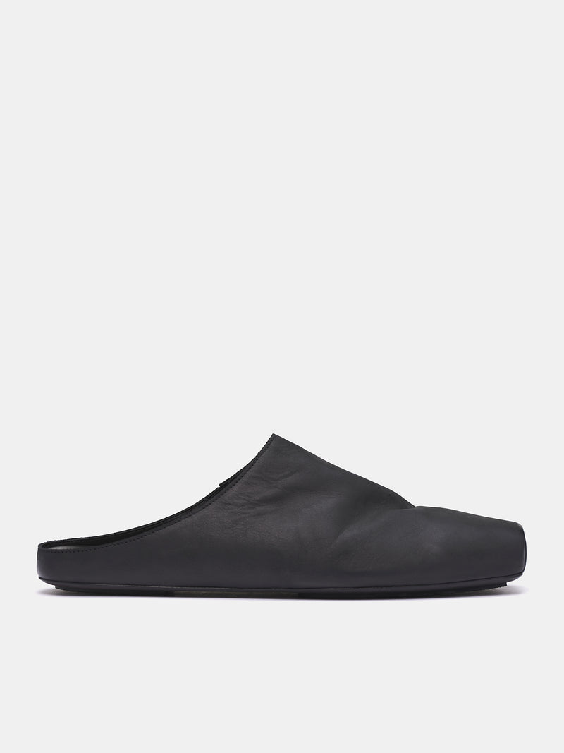 Black Leather Ballet Slipper (US9592-UW900-BLACK)